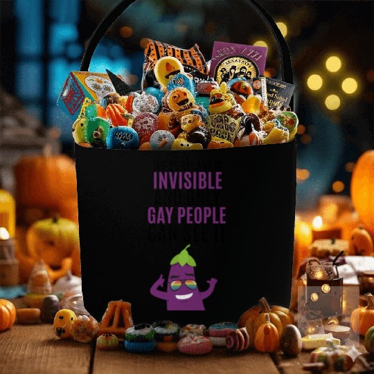 Invisible eggplant Fabric Baskets for your gay friend