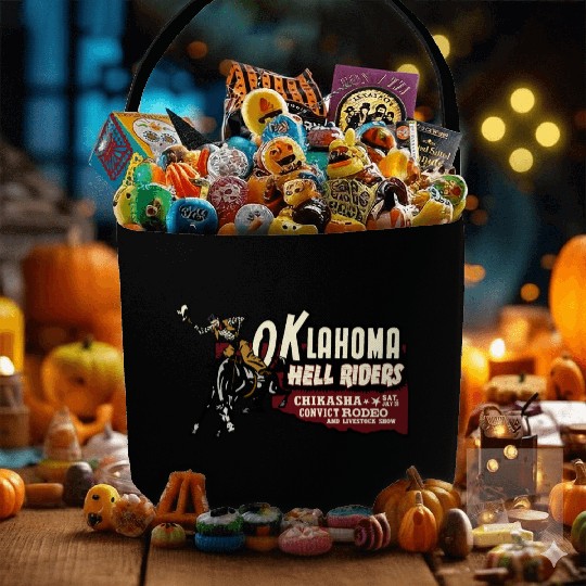 Vintage Convict Rodeo Oklahoma Fabric Baskets