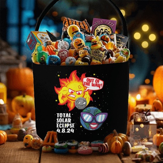 Total Solar Eclipse Out Of The Way 4.08.24 Kidsout Fabric Baskets