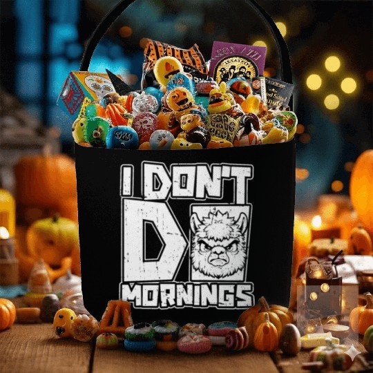 Alpaca Alpaka Funny I Dont Do Mornings Fabric Baskets