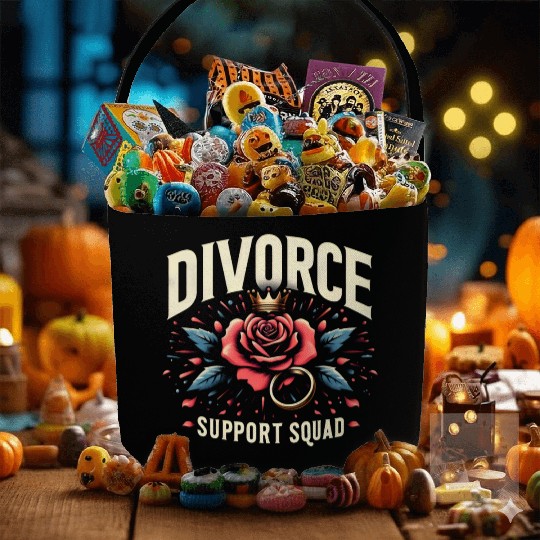 Divorce Support Squad Matching Friends Family Rose Fabric Baskets