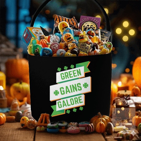 Green Gains Galore Fitness Fabric Baskets