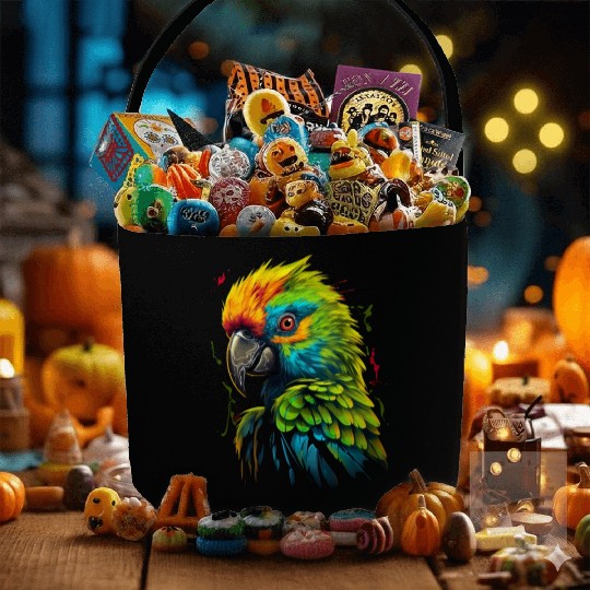 Macaw Parrot for a Bird Lover Animal Lover Fabric Baskets