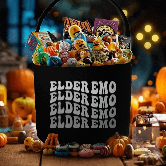 Elder EMO Multi Word Groovy Style Fabric Baskets