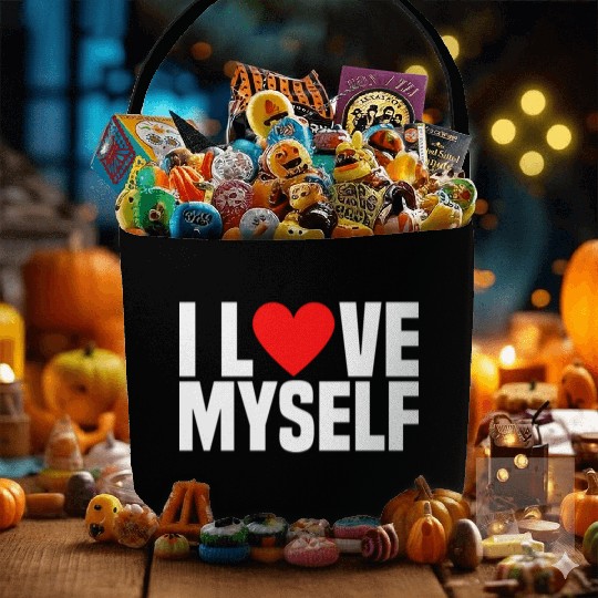 I Love Myself And I Heart My Self Funny I Love Me Fabric Baskets