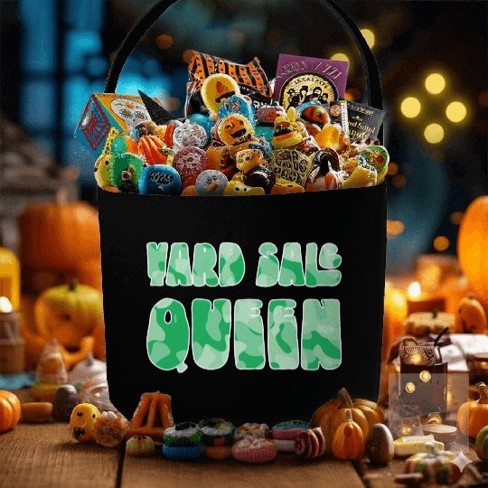 Yard Sale Queen green camo Fabric Baskets