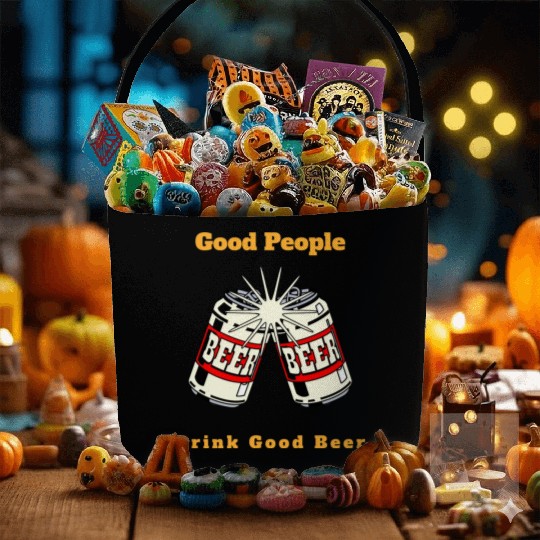 good people drink good beer Fabric Baskets
