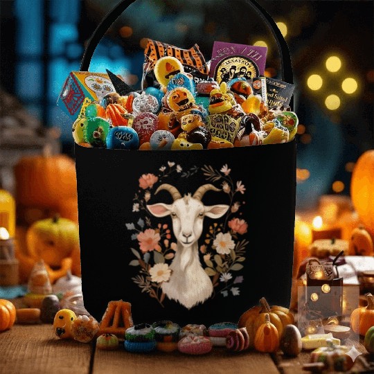 Goat Flowers Farmer Gift Fabric Baskets