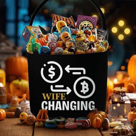 Black and Gold Wife Changing - Bitcoin Fabric Baskets