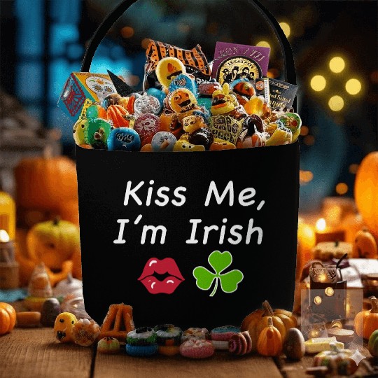 St Patricks Kiss Me I'm Irish Trendy Baby Fabric Baskets, Y2k