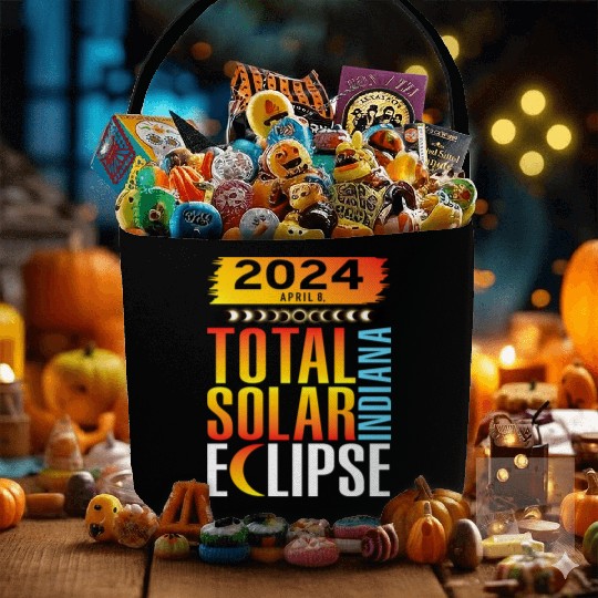 2024 April 8 Total Solar Eclipse INDIANA Fabric Baskets