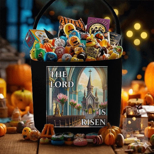 Happy Easter Sunday in Church Fabric Baskets