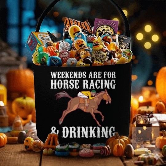 Funny Kentucky derby horse racing jockey Fabric Baskets