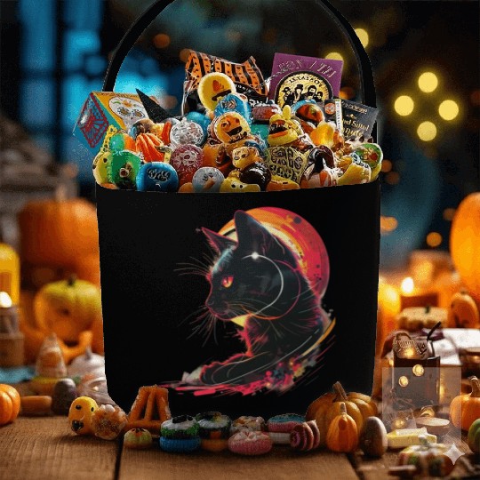 Solar Eclipse with Cat Fabric Baskets