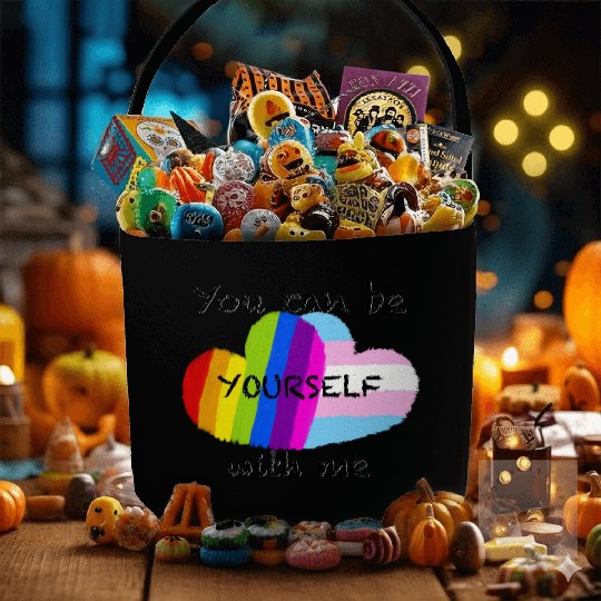 Pride hearts - You can be yourself with me Fabric Baskets