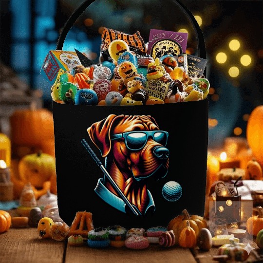 Rhodesian Ridgeback Golfer Golf Course Dog Owner Fabric Baskets