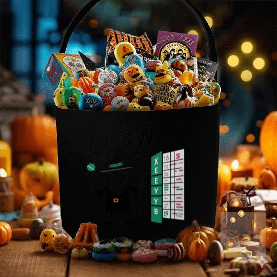 excel wizard funny accountant bookkeepers gift Fabric Baskets