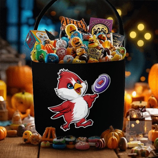 Cardinal Frisbee Fun: Vibrant Cardinal Design for Fabric Baskets