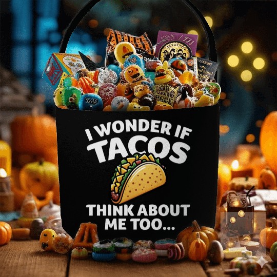 I Wonder if TACOS Think about Me Too Fabric Baskets