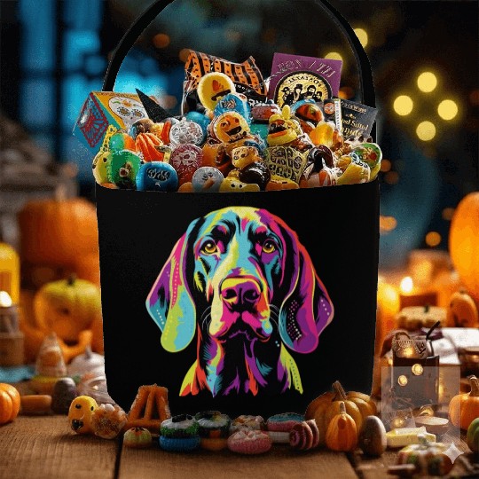 Watercolor Colorful American English Coonhound Fabric Baskets