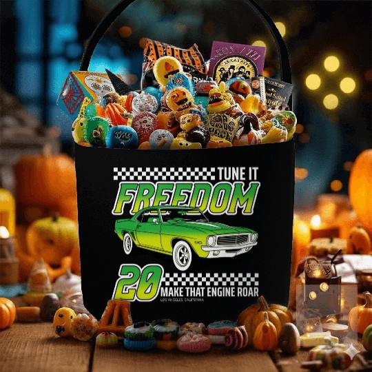 Racing OLD car illustrated | muscle car Fabric Baskets
