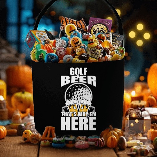 Funny Golf Beer Fabric Baskets Funny Picture
