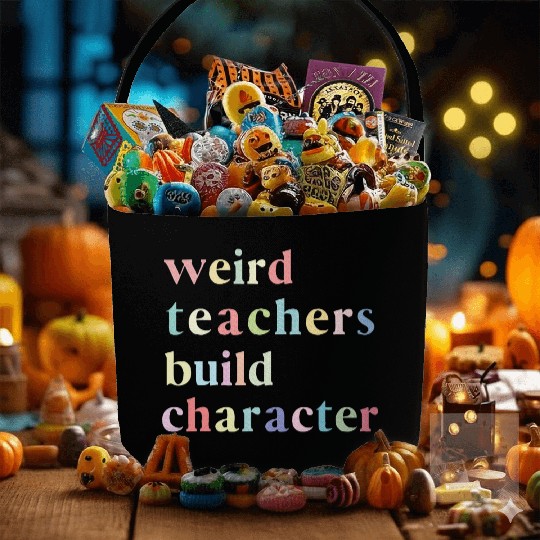 Funny Quote Weird Teachers Build Character Teacher Fabric Baskets
