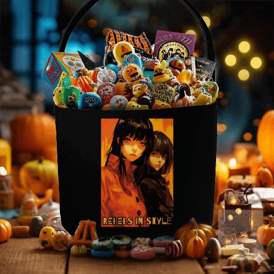 Rebels in Style: Anime Girls Fabric Baskets