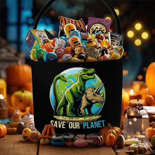 Save Our Planet Dinosaurs Kid Cute Earth Day Boys Fabric Baskets