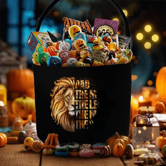 Dad The Man the Legend Lion Fabric Baskets