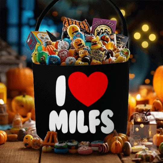 I Love MILFS Red Heart Love Hot Moms I Love MILFS Fabric Baskets