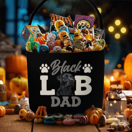 Black Labrador BLACK LAB DAD Labrador Owner Fabric Baskets