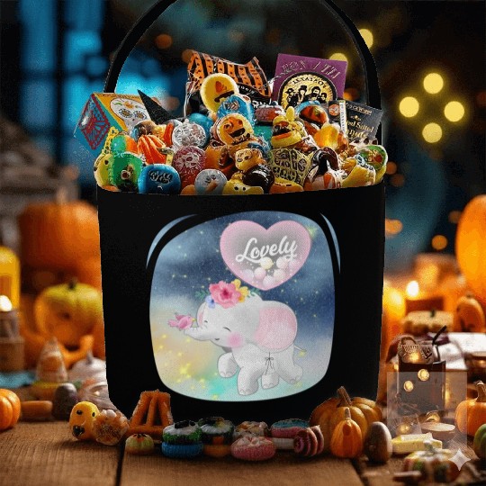 Lovely Elephant And Bird Walking Up Using Balloon Fabric Baskets