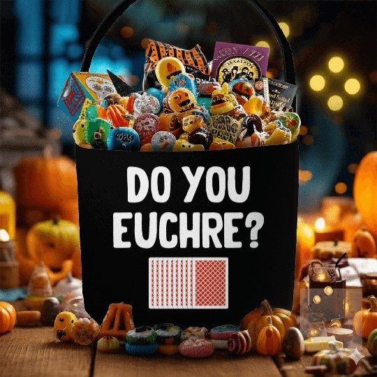 Do You Euchre? Player Casino Dealer Mahjong Bingo Fabric Baskets