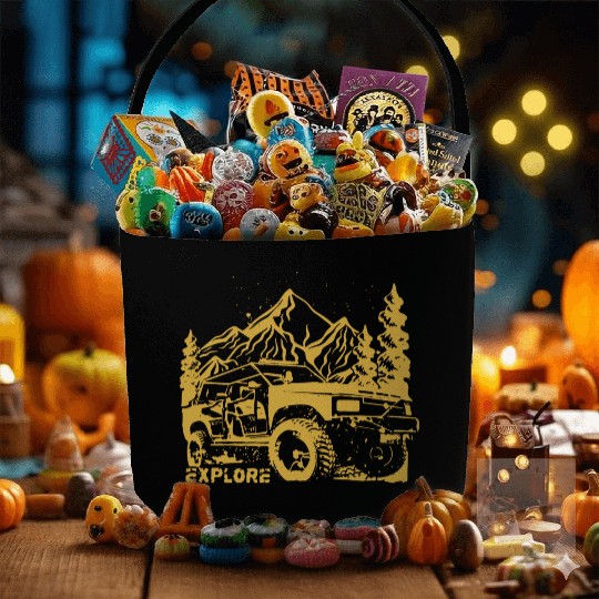 Jeep Car and Nature Mount Fabric Baskets