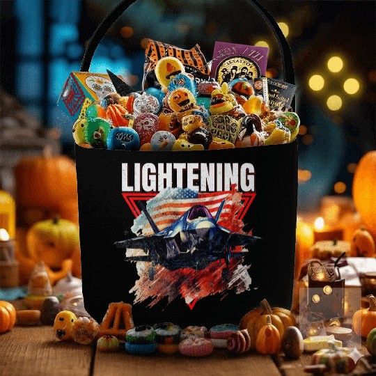 F35 Lightning Fighter Jet Plane Veteran Military Fabric Baskets