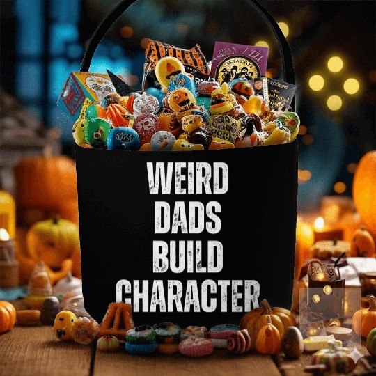 Weird Dads Build Character Funny Dad Fabric Baskets