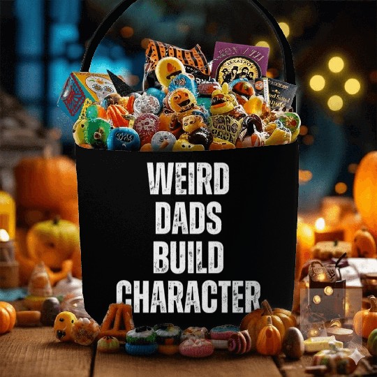 Weird Dads Build Character Funny Dad Fabric Baskets