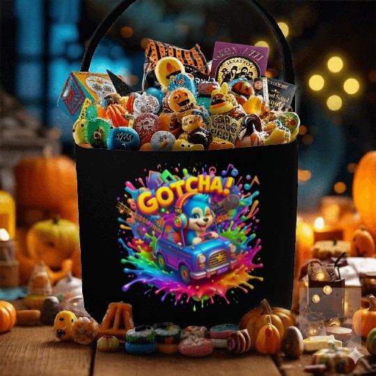 Stellar Cadence: Symphony of Neon Hues - GoTCha! Fabric Baskets