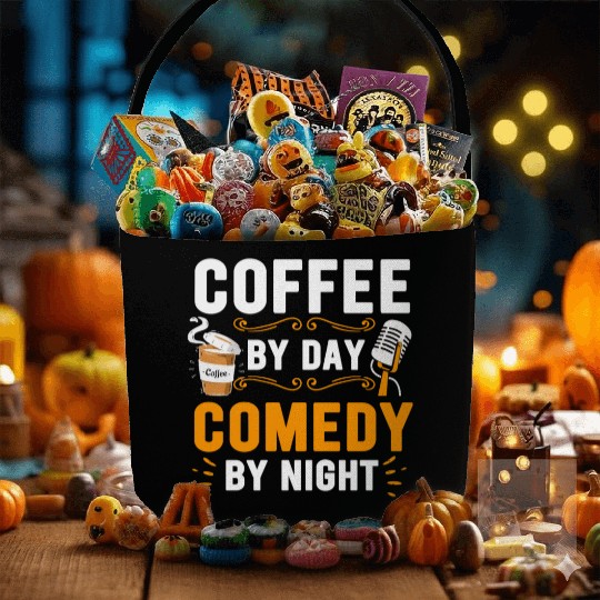 Coffee By Day Comedy By Night Comedian Fabric Baskets