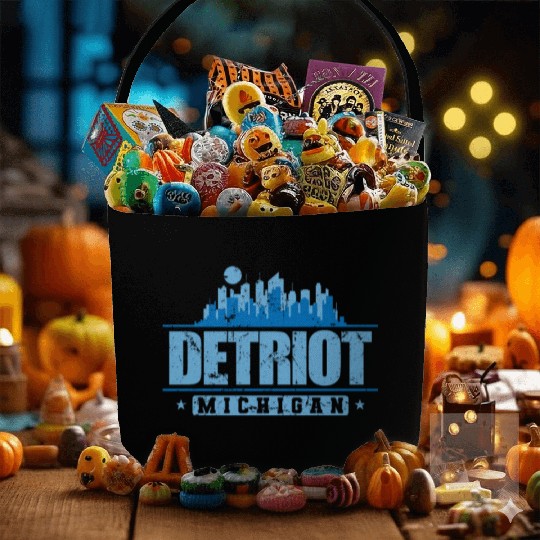 Detroit Michigan City in the USA Fabric Baskets