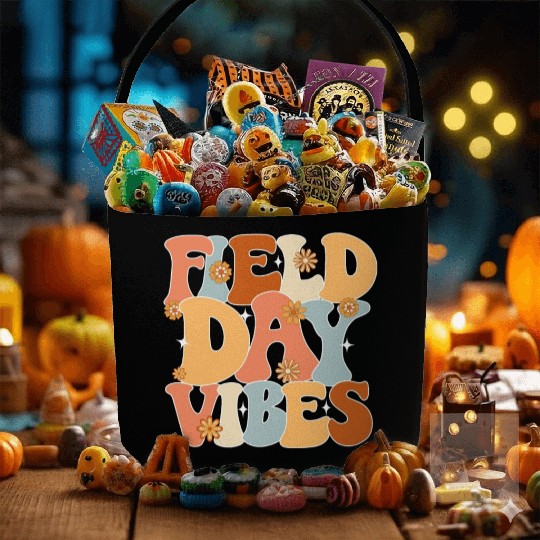 Field Day Vibes Outdoor Sunshine Flowers Fabric Baskets