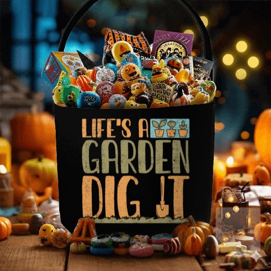 Gardener Life's A Garden Dig It Gardening Planting Fabric Baskets