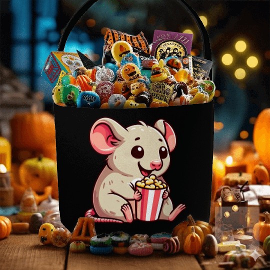 Mouse Rat Cinema Night Popcorn Movie Fabric Baskets