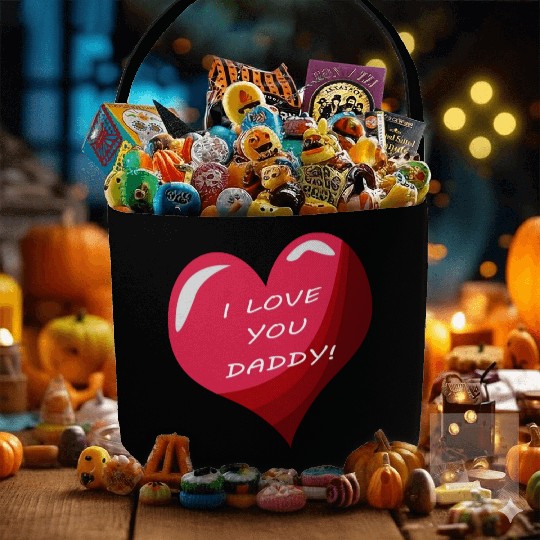 i love daddy Fabric Baskets