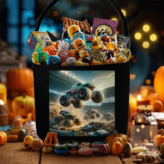 Monster Madness Monster Trucks Fabric Baskets