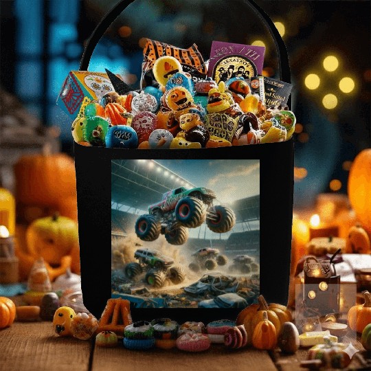 Monster Madness Monster Trucks Fabric Baskets