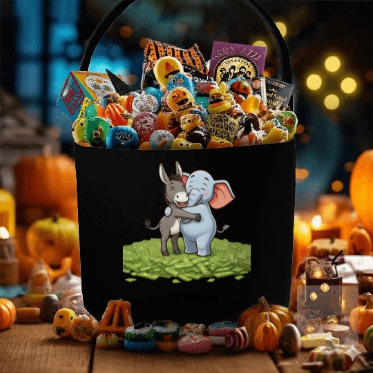 Funny Republican Party Elephant Democratic Donkey Fabric Baskets