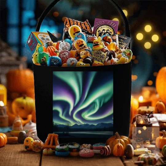 ultra realistic northern lights Fabric Baskets