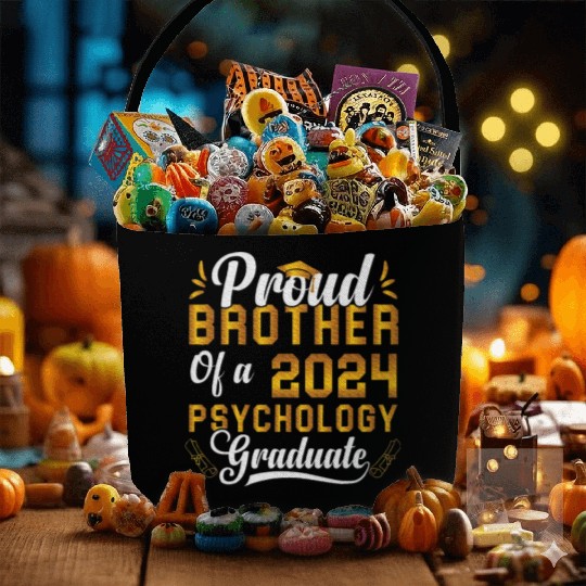 Proud Brother Of A 2024 Psychology Graduate Fabric Baskets